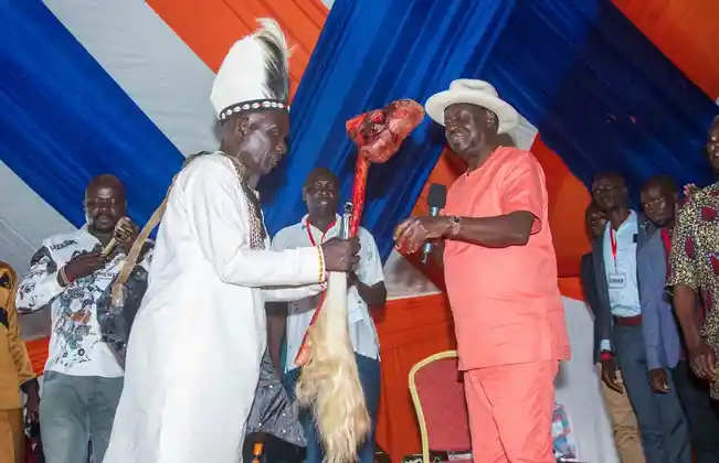 [PHOTOS] Raila attends installation ceremony of Seme Council of Elders